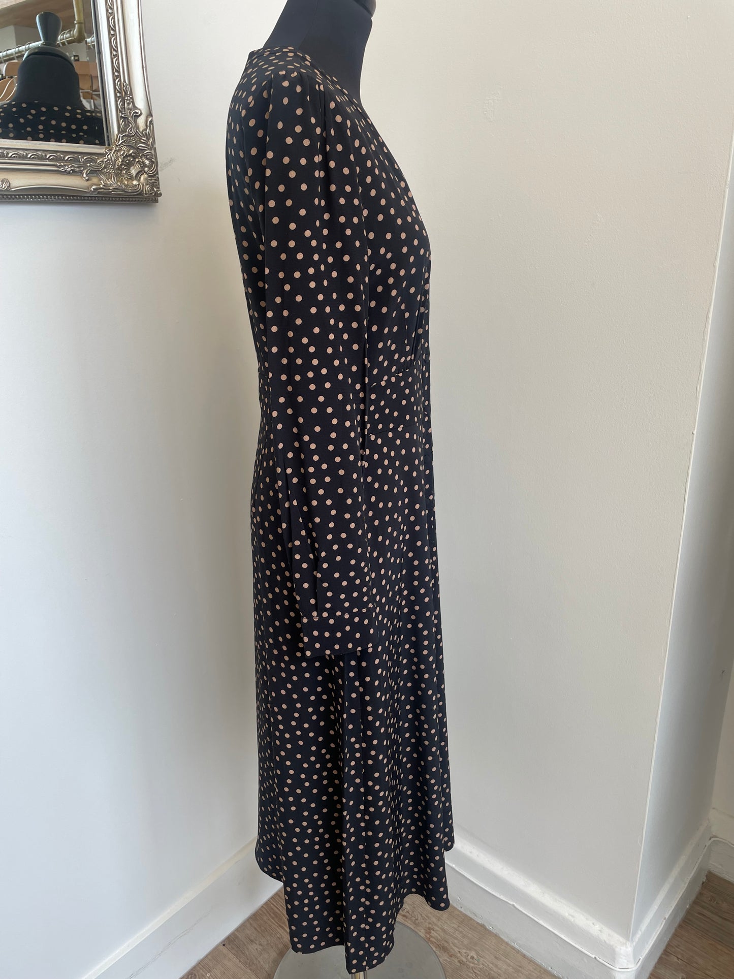 Boden polka dot midi dress size 10