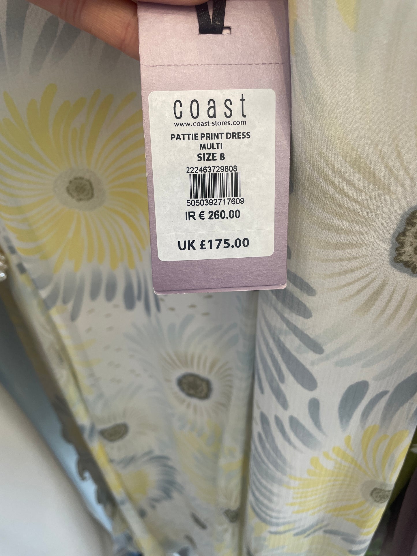 Coast Pattie print dress size 8