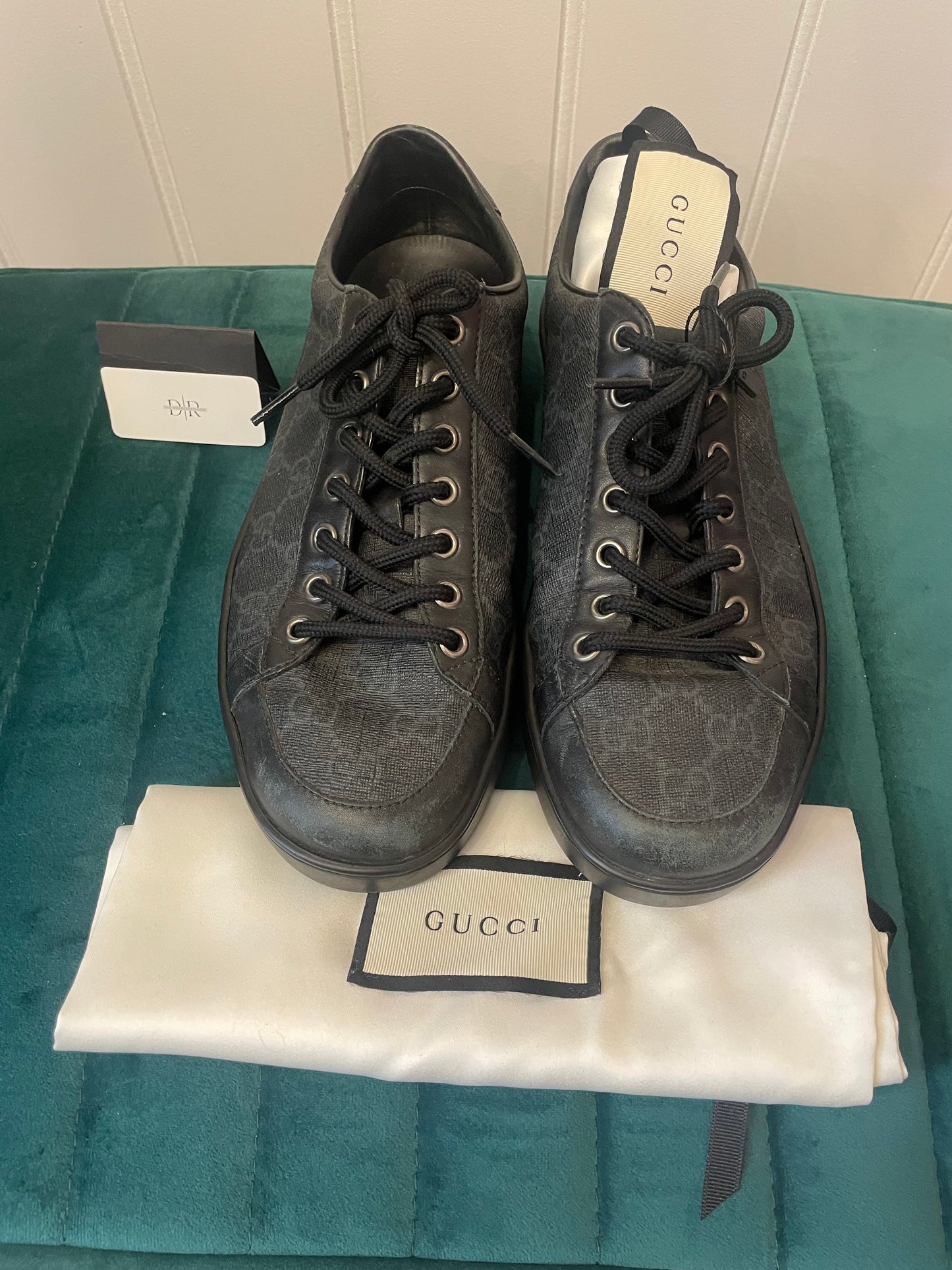 Gucci GG Supreme Black Trainers Size UK 5 NO BOX
