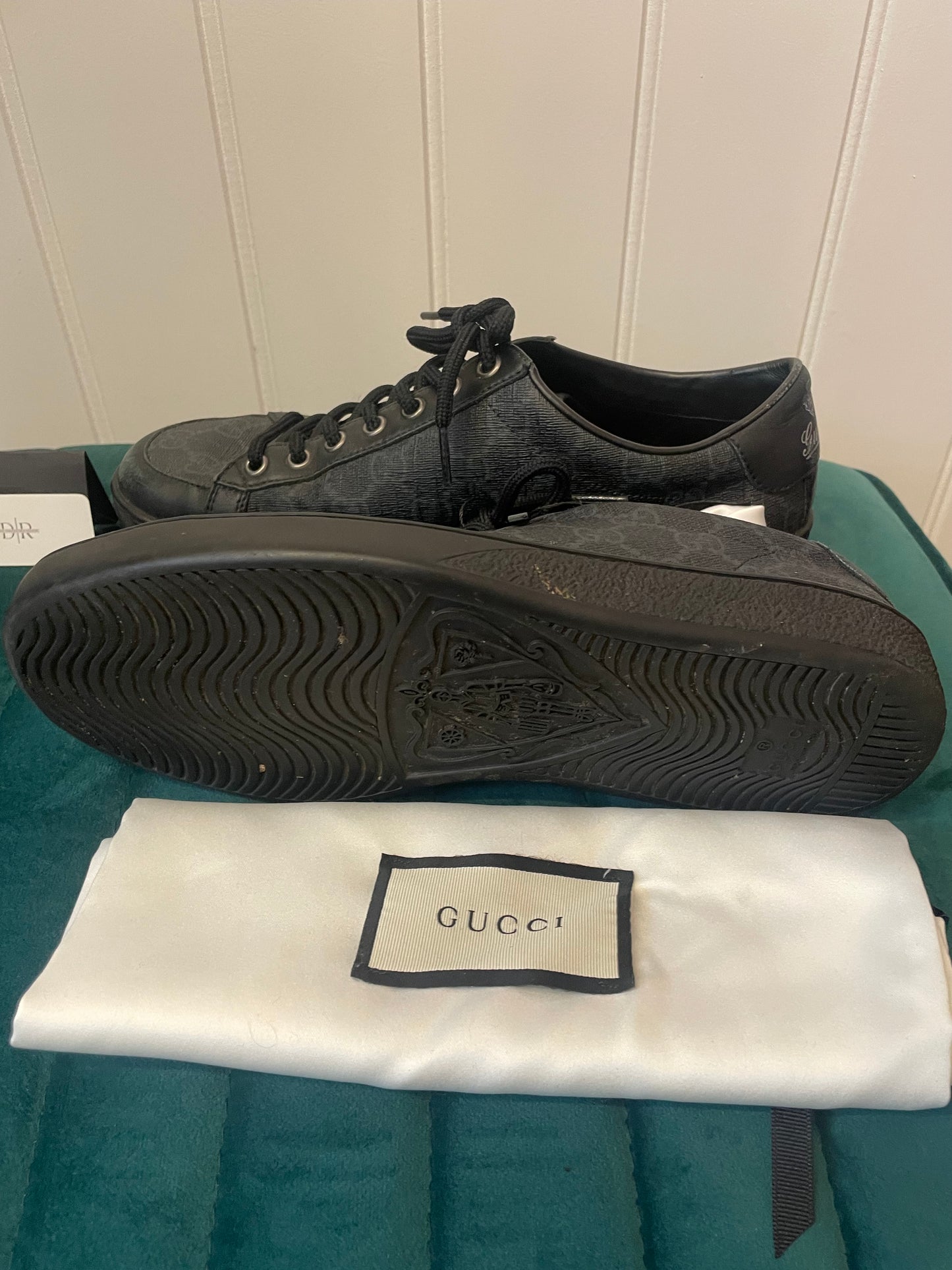 Gucci GG Supreme Black Trainers Size UK 5 NO BOX