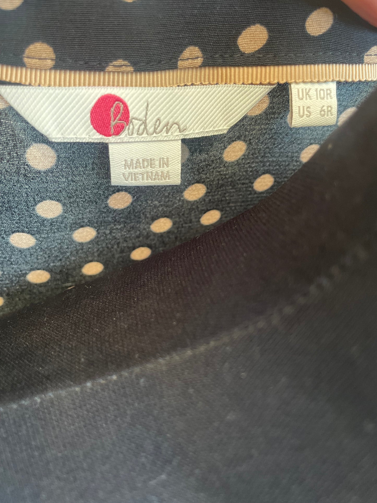 Boden polka dot midi dress size 10