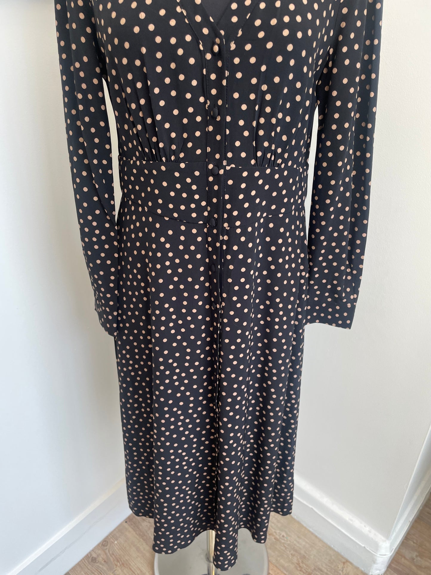 Boden polka dot midi dress size 10
