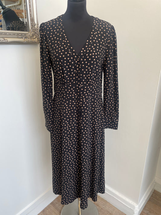 Boden polka dot midi dress size 10