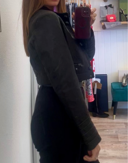 Italian Leather 2 way coat