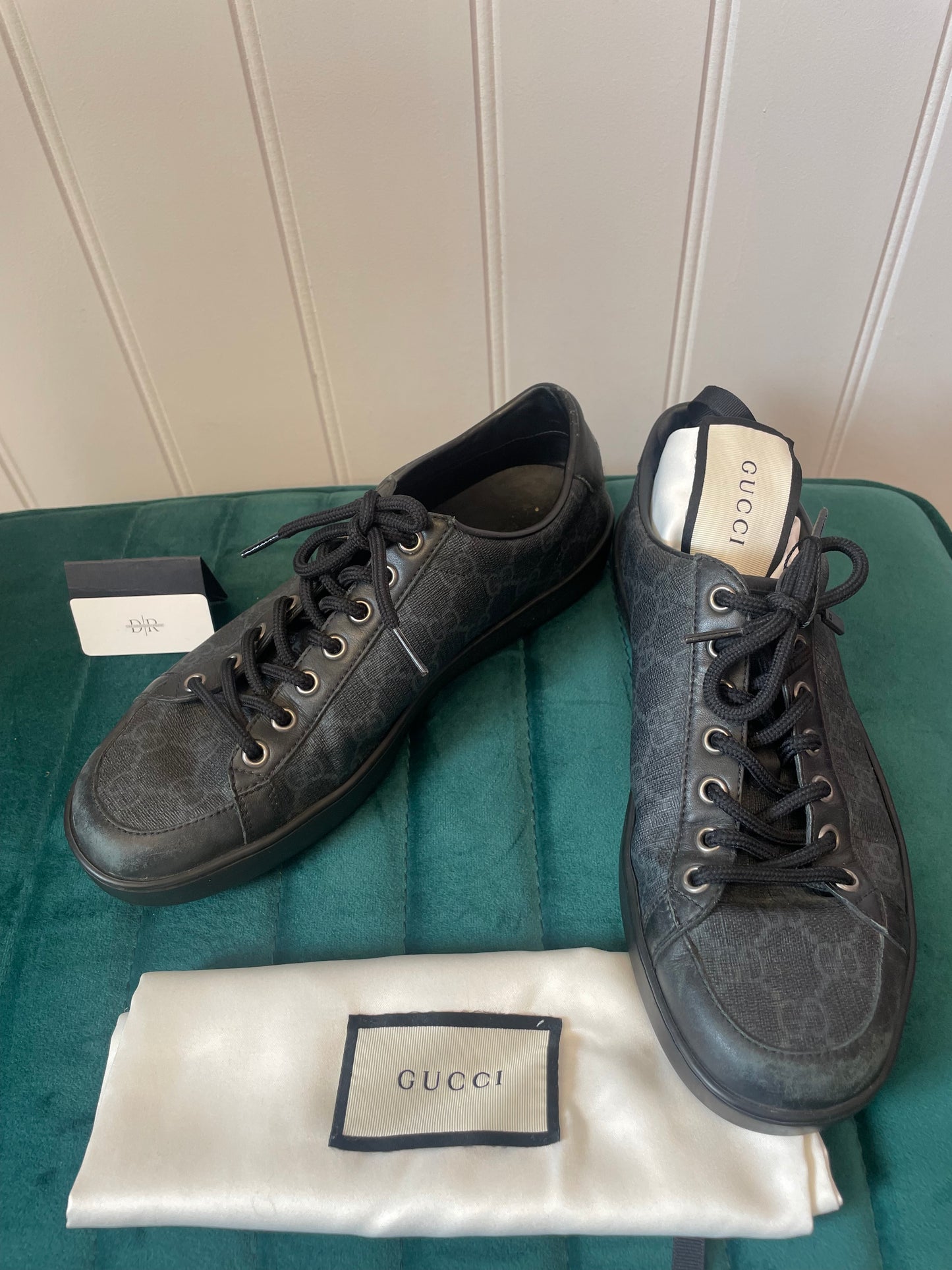 Gucci GG Supreme Black Trainers Size UK 5 NO BOX